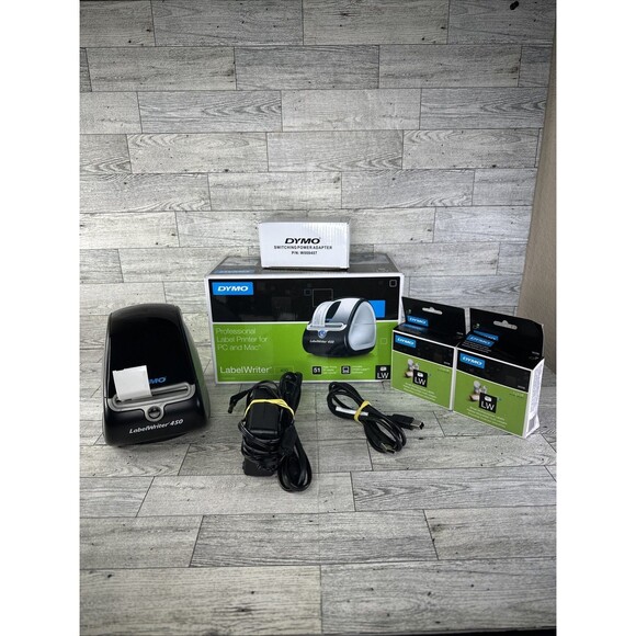 Dymo LabelWriter 450 Turbo Thermal Label Printer Label LOT 1750110-2D91637 - Picture 1 of 8